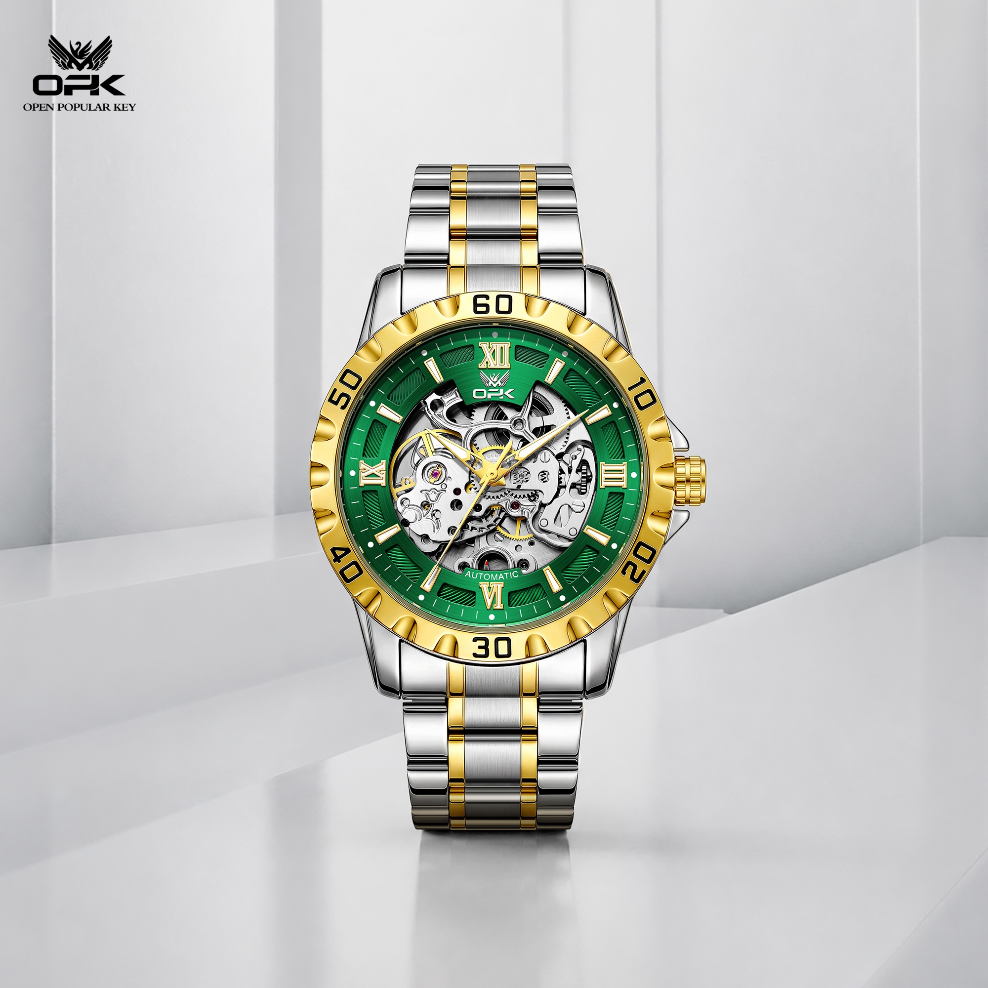 Luxury Watch Hd - OPK 8199 Jam Tangan Bisnis Otomatis