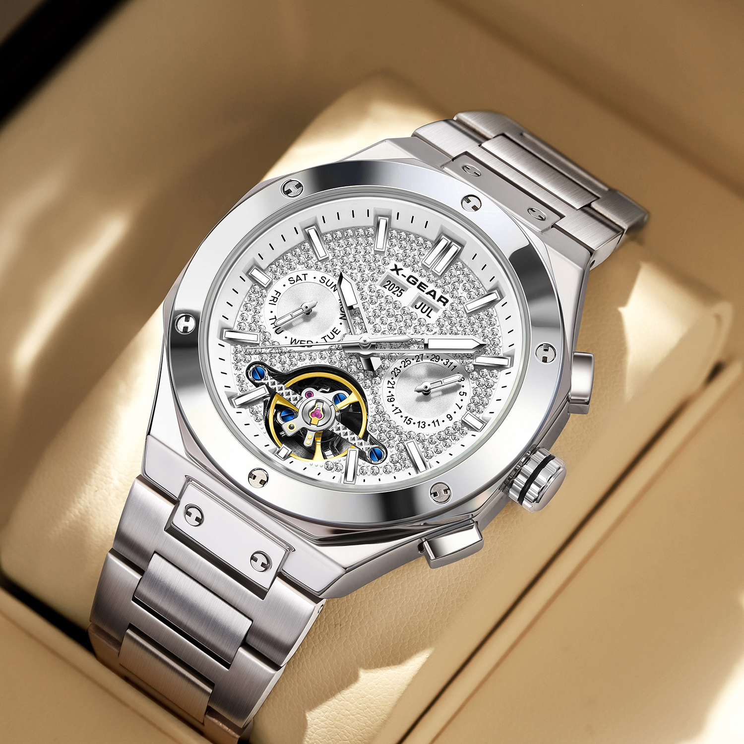 Luxury X I Watch - Jam Tangan Mekanik Otomatis Tourbillon Pria