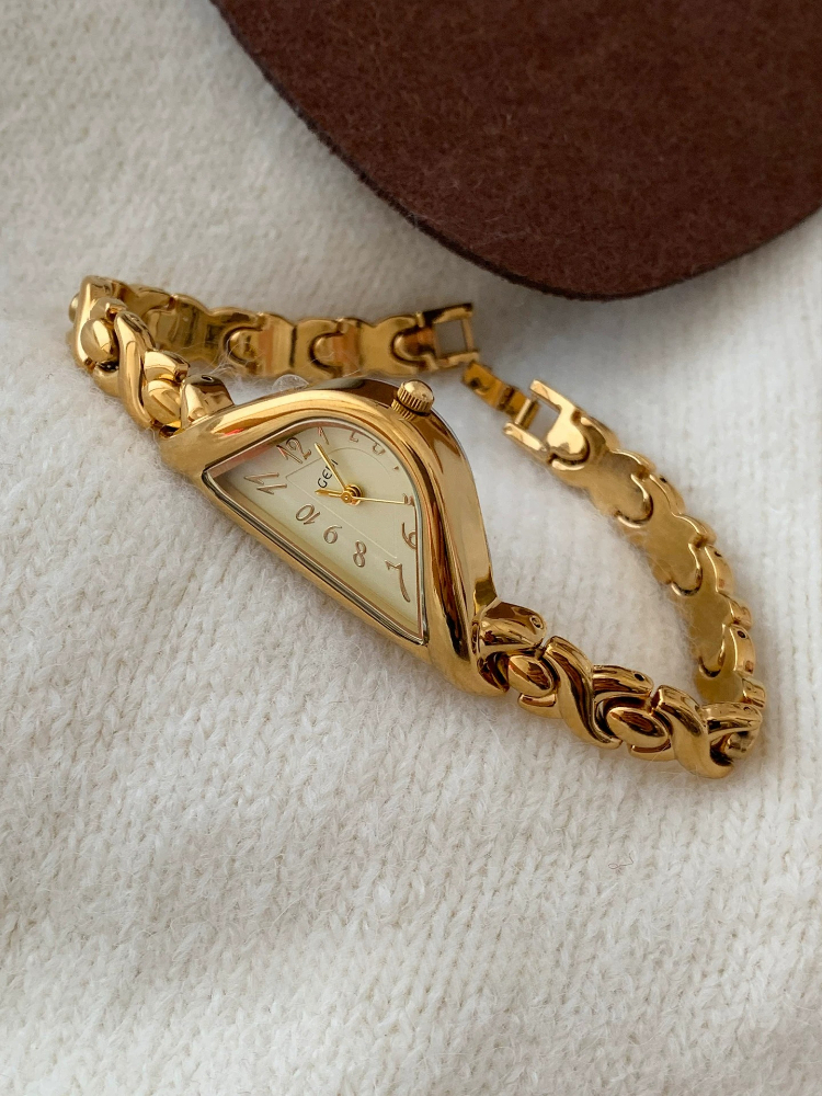 Luxury Watch Gold - Jam Tangan Quartz Tahan Air 22mm