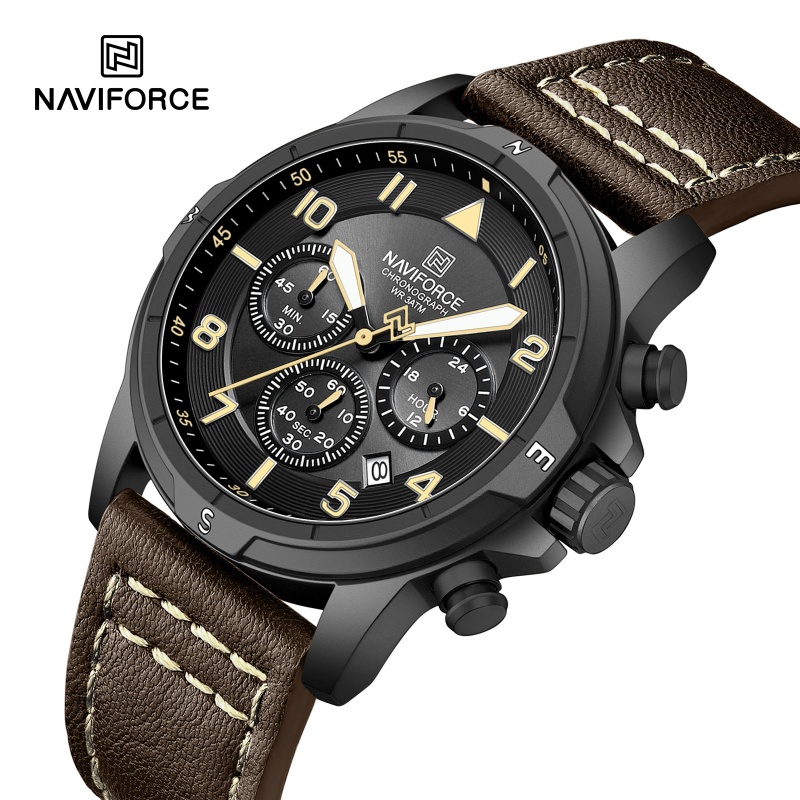 Field Watch Military - NAVIFORCE Jam Tangan Pria Kuarsa Chronograph