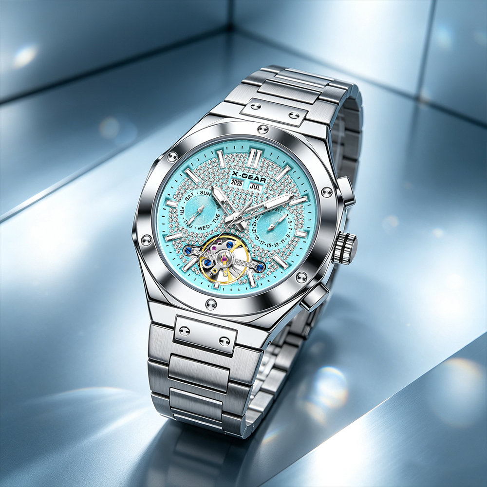 Luxury X I Watch - Jam Tangan Otomatis Tourbillon Skeleton Baru
