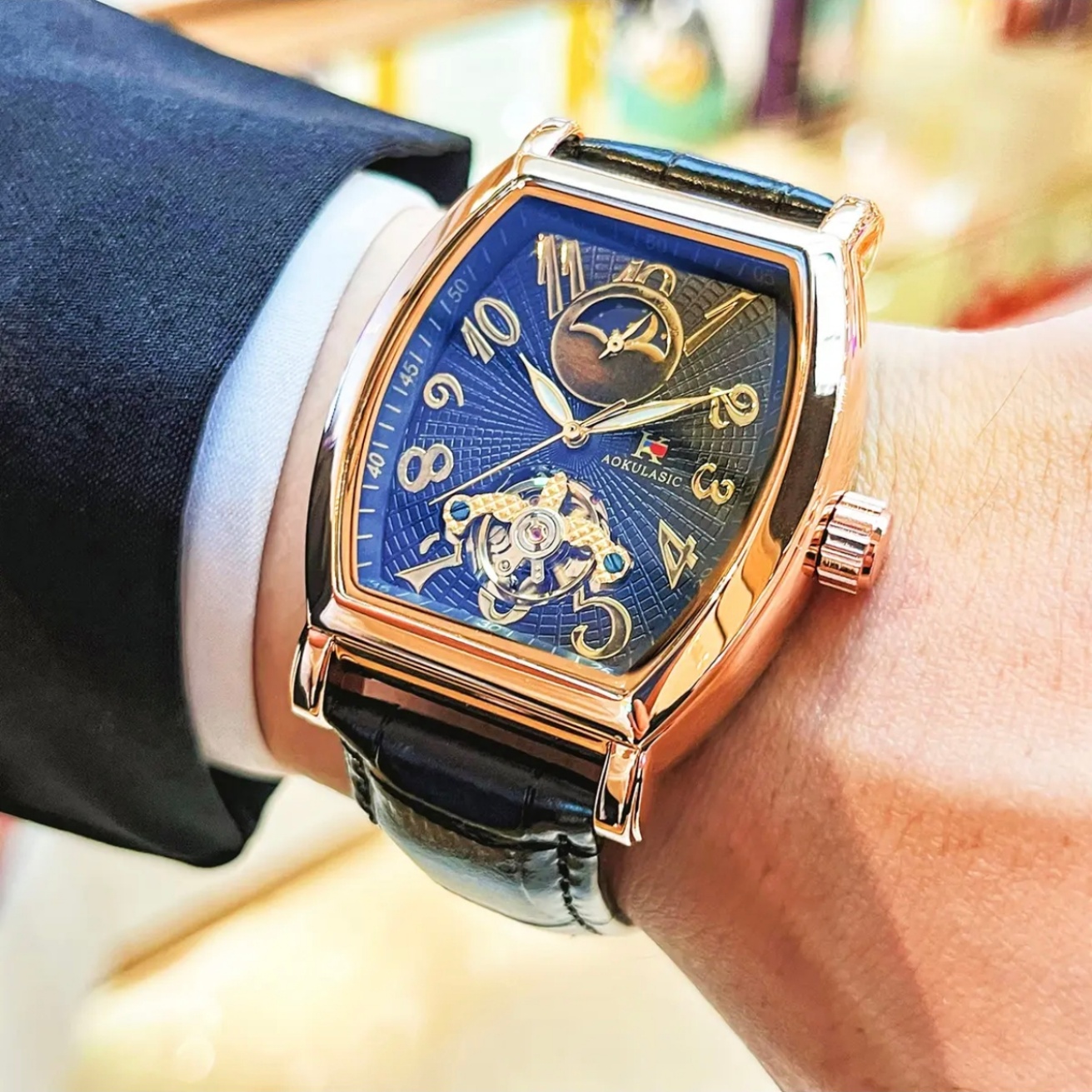 Luxury Watch Europe - Jam Tangan Mekanis Pria Bentuk Barel