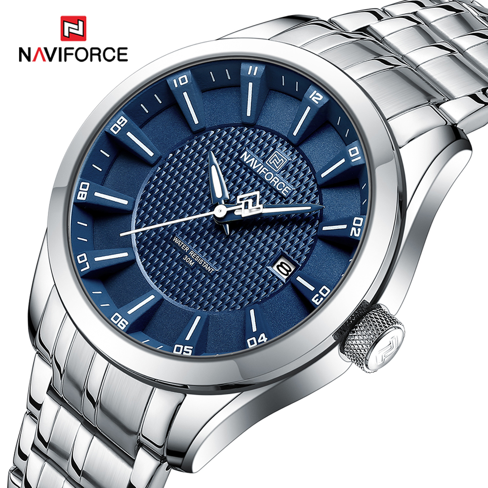 Field Watch Military - NAVIFORCE jam tangan kuarsa untuk pria,