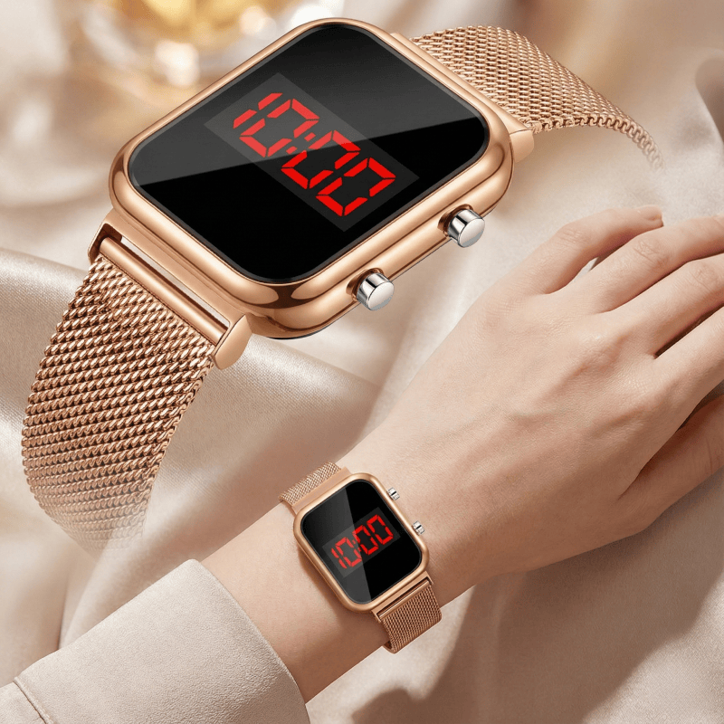 Luxury Watch Life - Jam Tangan Digital LED Persegi Panjang