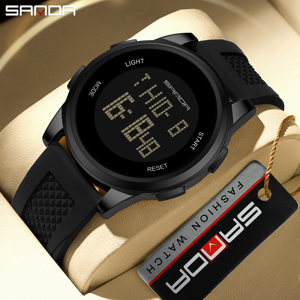 Luxury Watch Top 10 - SANDA jam tangan Digital pria, jam