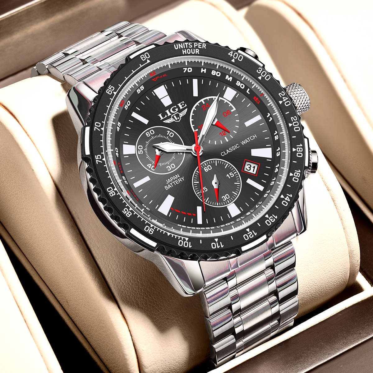 Luxury Watch Top 10 - LIGE Jam Tangan Chronograph Kuarsa Pria