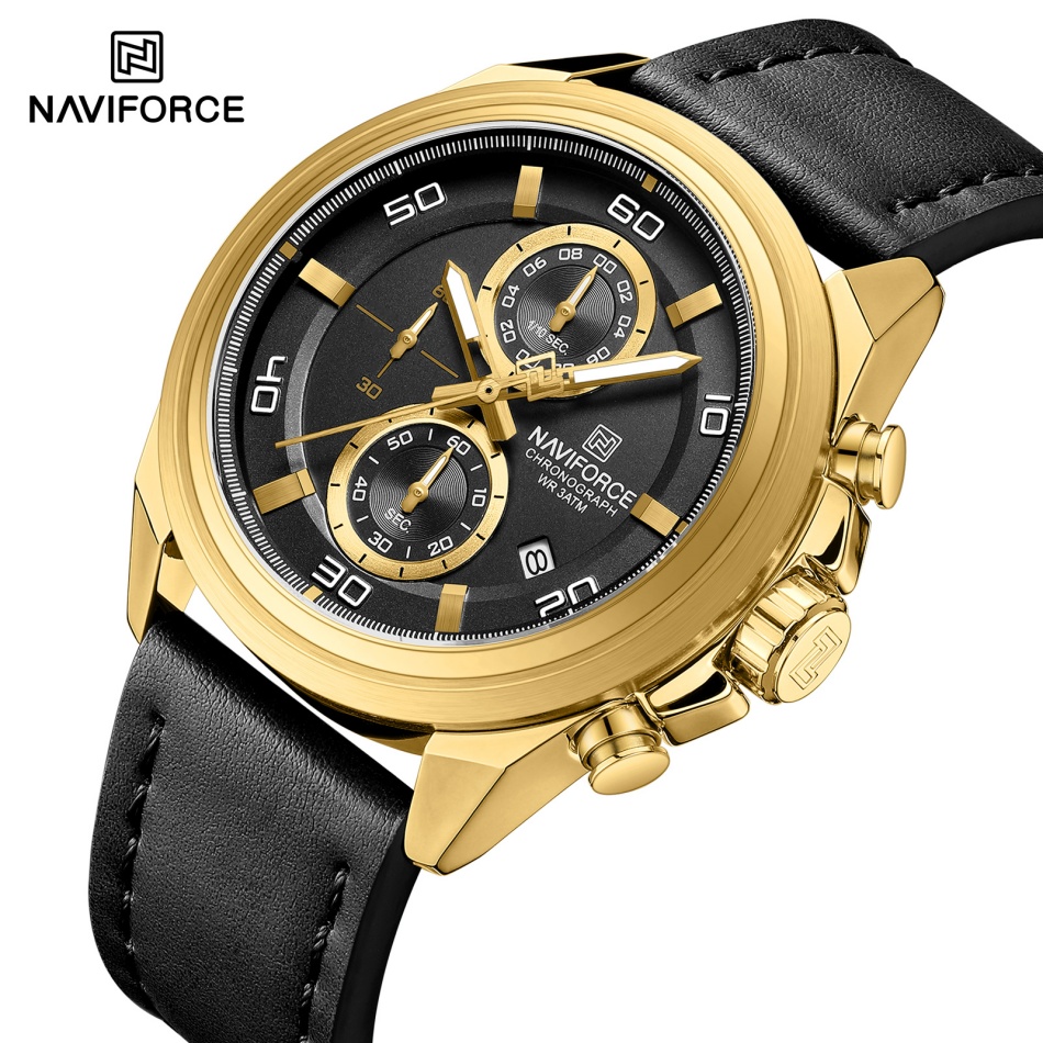Field Watch Military - NAVIFORCE Jam Tangan Tangan Tali Kulit