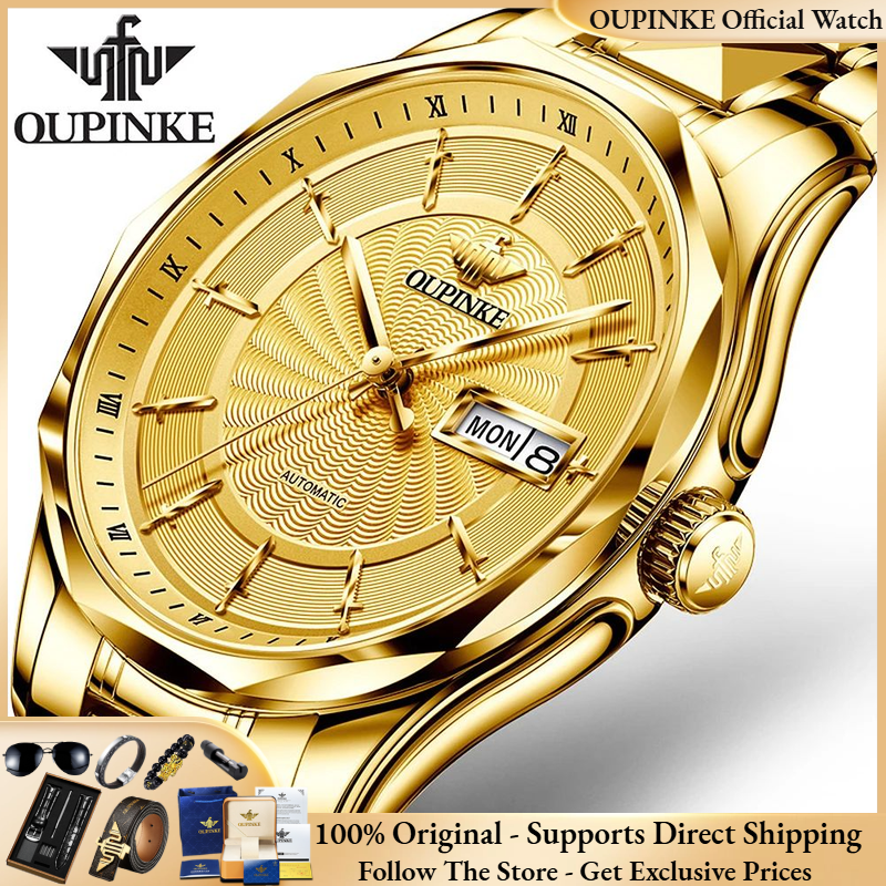 Luxury Watch Hd - Jam Tangan Pria OUPINKE 3172 Original