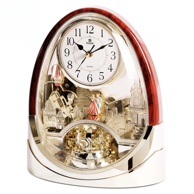 Table Watch Luxury - Jam Meja Kayu Vintage Bergaya Ayunan