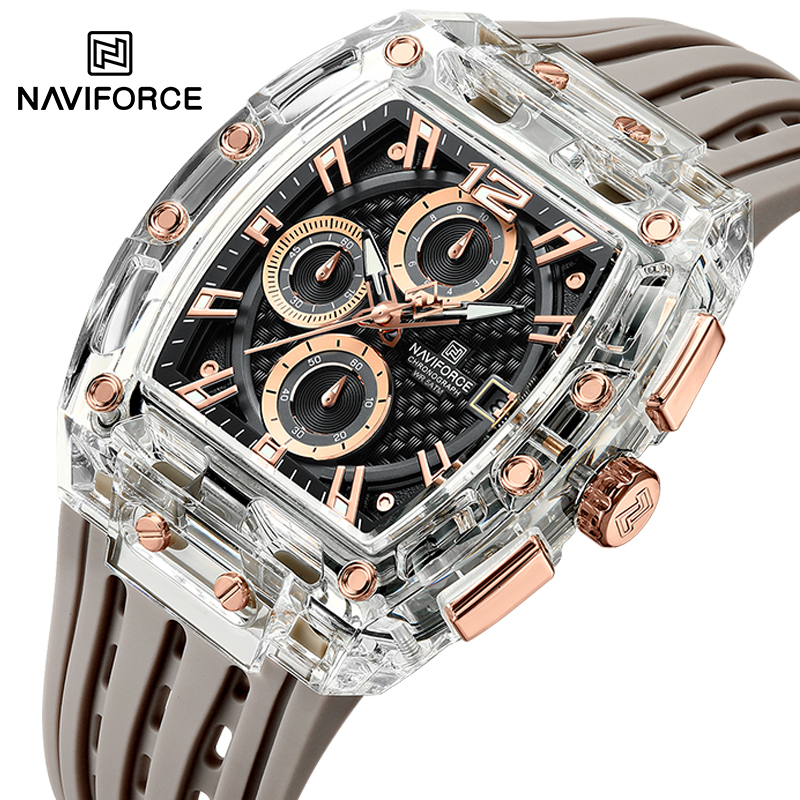 Field Watch Military - NAVIFORCE jam tangan kuarsa multifungsi pria,