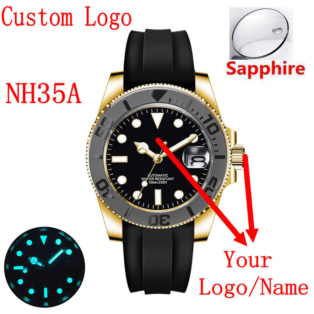 Luxury Watch Gold - Jam Tangan Mekanik Otomatis Pria Custom