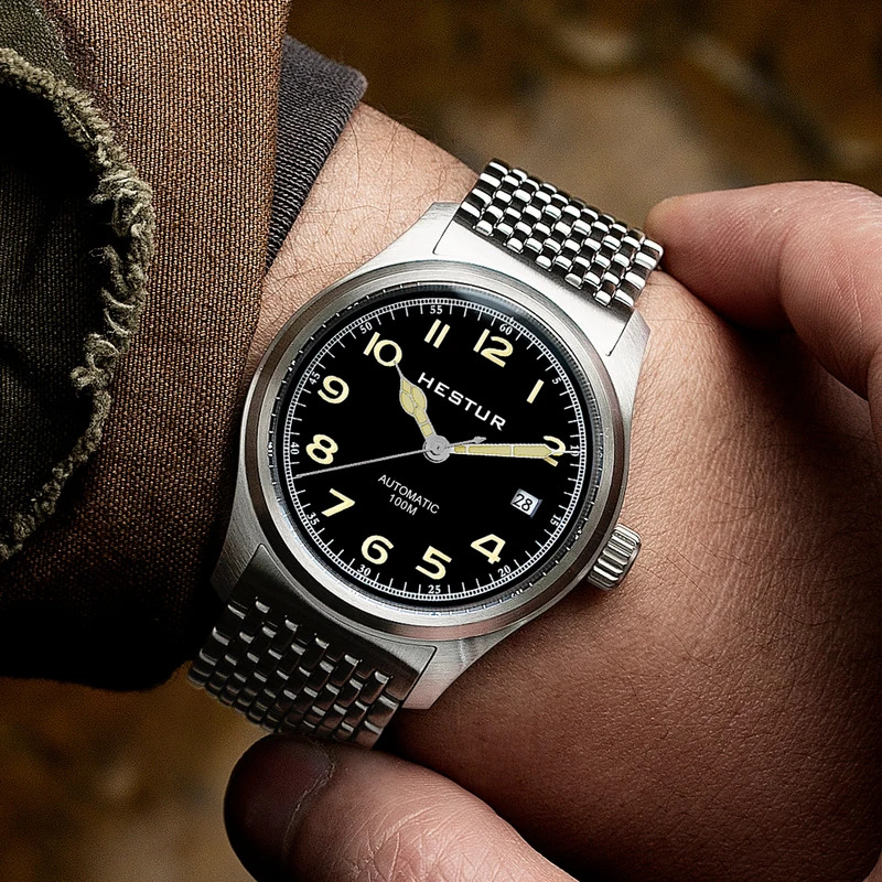 Automatic Pilot Watch - Jam Tangan Mekanik Otomatis Hestur Pilot