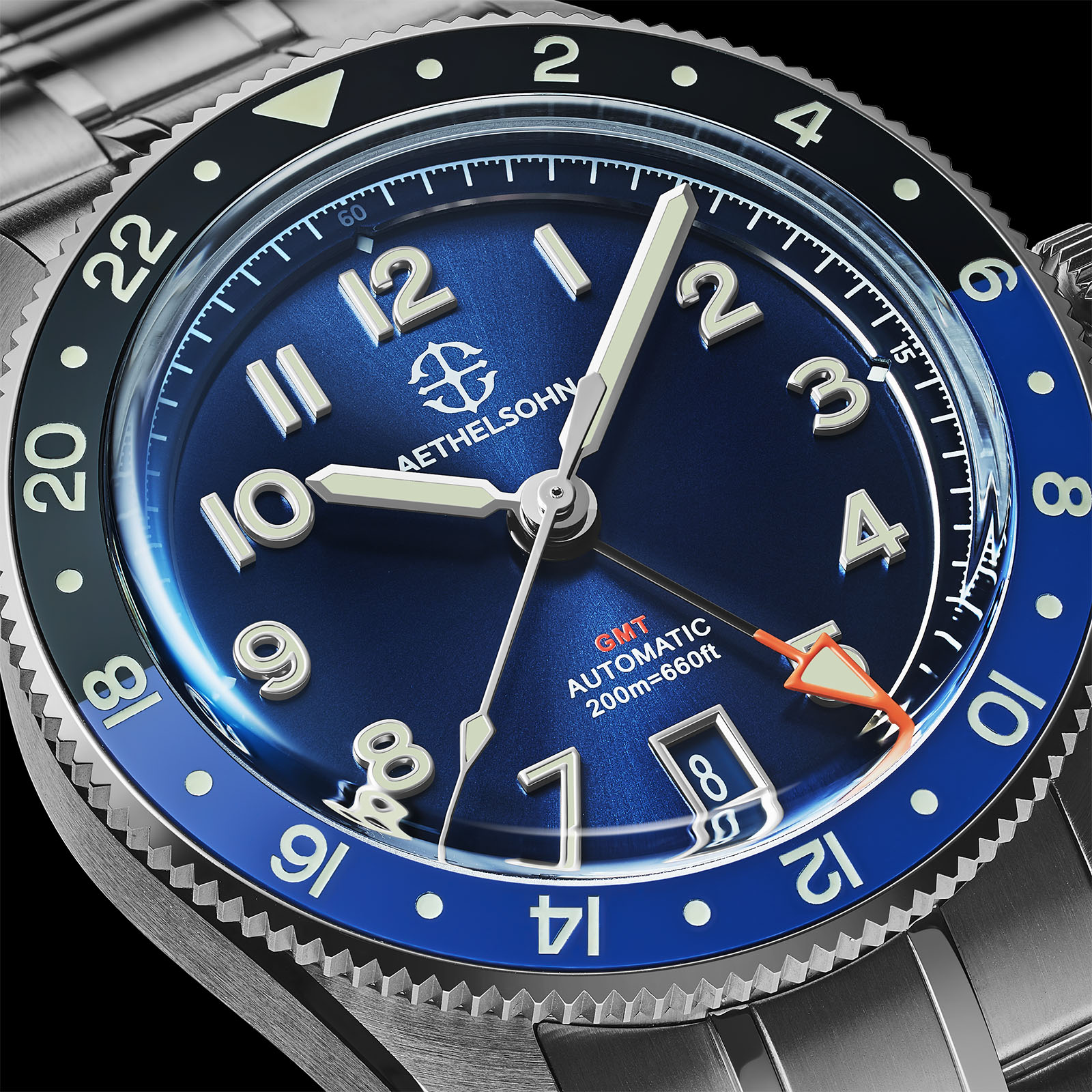 Luxury X I Watch - AETHELSOHN Horizon Azure GMT Jam Tangan