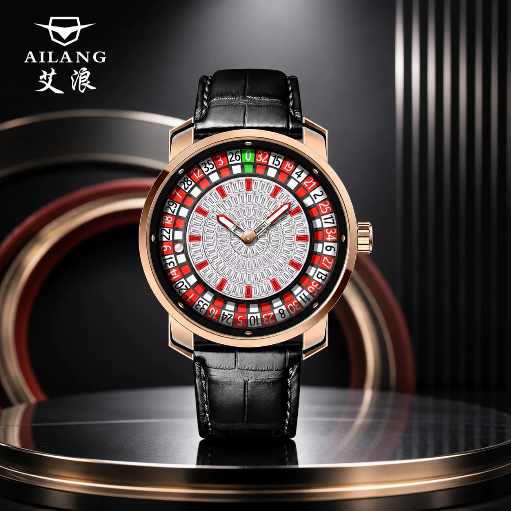 Table Watch Luxury - AILANG Jam Tangan Mekanik Pria Merah