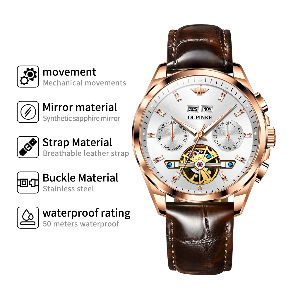 OUPINKE Jam Tangan Pria Jam Ta - Luxury Watch Hd ulasan dan harga