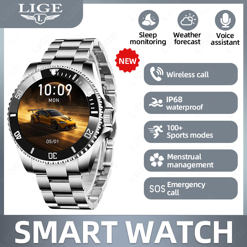 LIGE Jam Tangan Pintar Bisnis  - Luxury Watch Hd ulasan dan harga