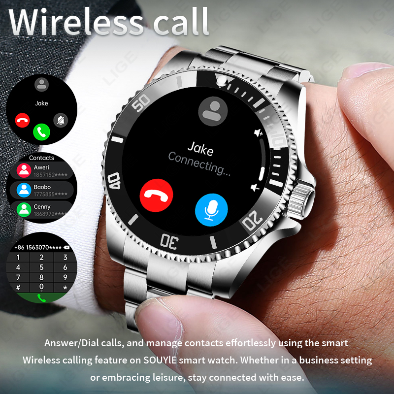LIGE Jam Tangan Pintar Bisnis  - Luxury Watch Hd ulasan dan harga