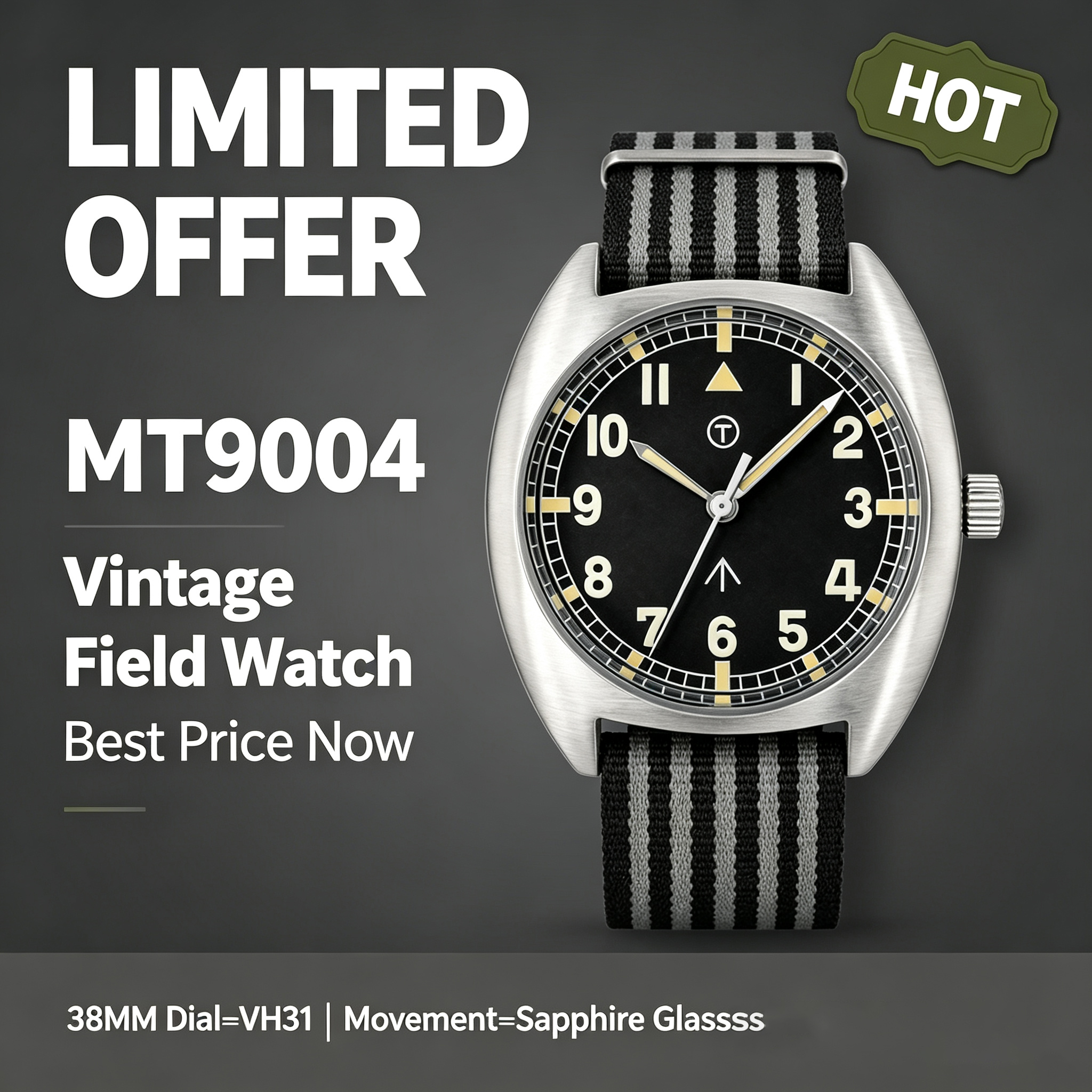 MILITREK MT9004 Jam Tangan Qua - Field Watch Military ulasan dan harga