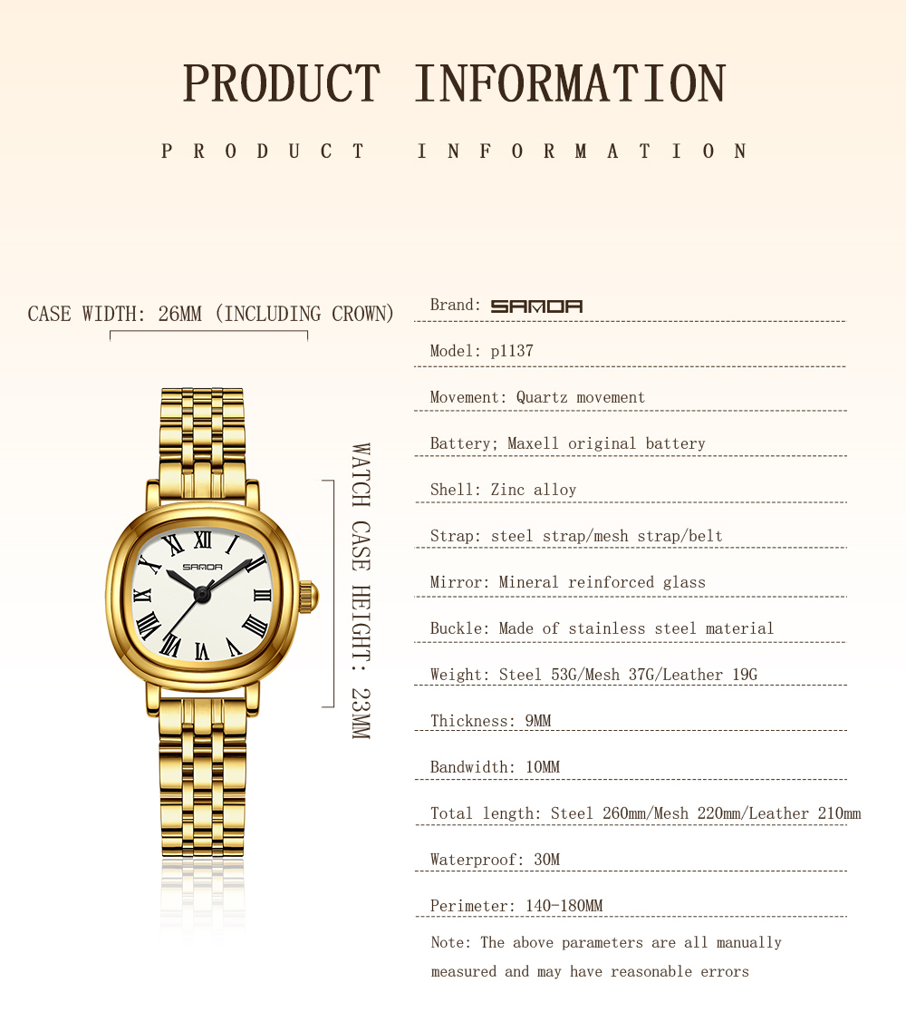 SANDA Top 1137 Jam Tangan Kuar - Luxury Watch Top 10 ulasan dan harga