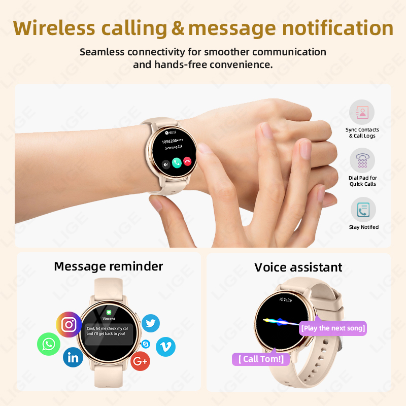2026 LIGE Jam Tangan Pintar Wa - Luxury Watch Hd ulasan dan harga