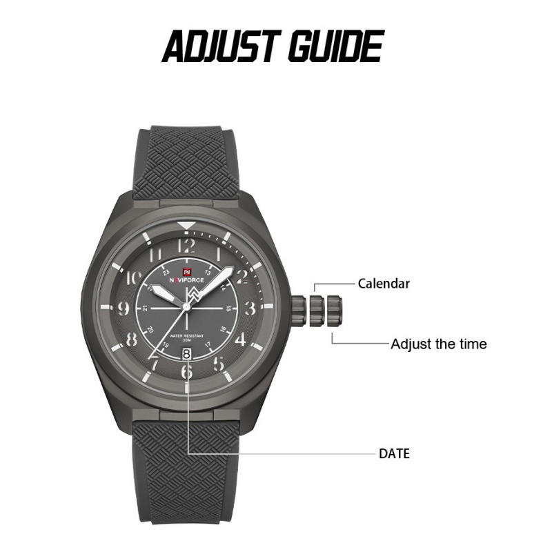 NAVIFORCE Jam Tangan Kalender  - Field Watch Military ulasan dan harga