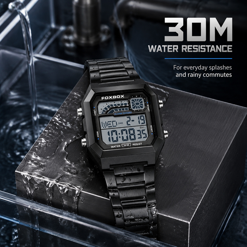 FOXBOX Jam Tangan Pria Digital - Luxury Watch Hd ulasan dan harga