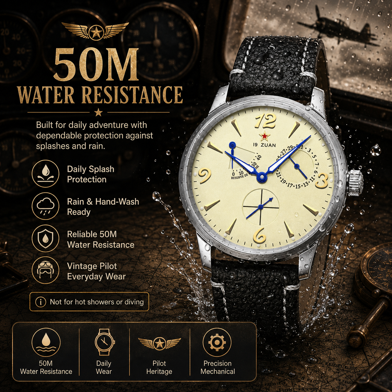SEAKOSS Jam Tangan Mekanis Oto - Automatic Pilot Watch ulasan dan harga