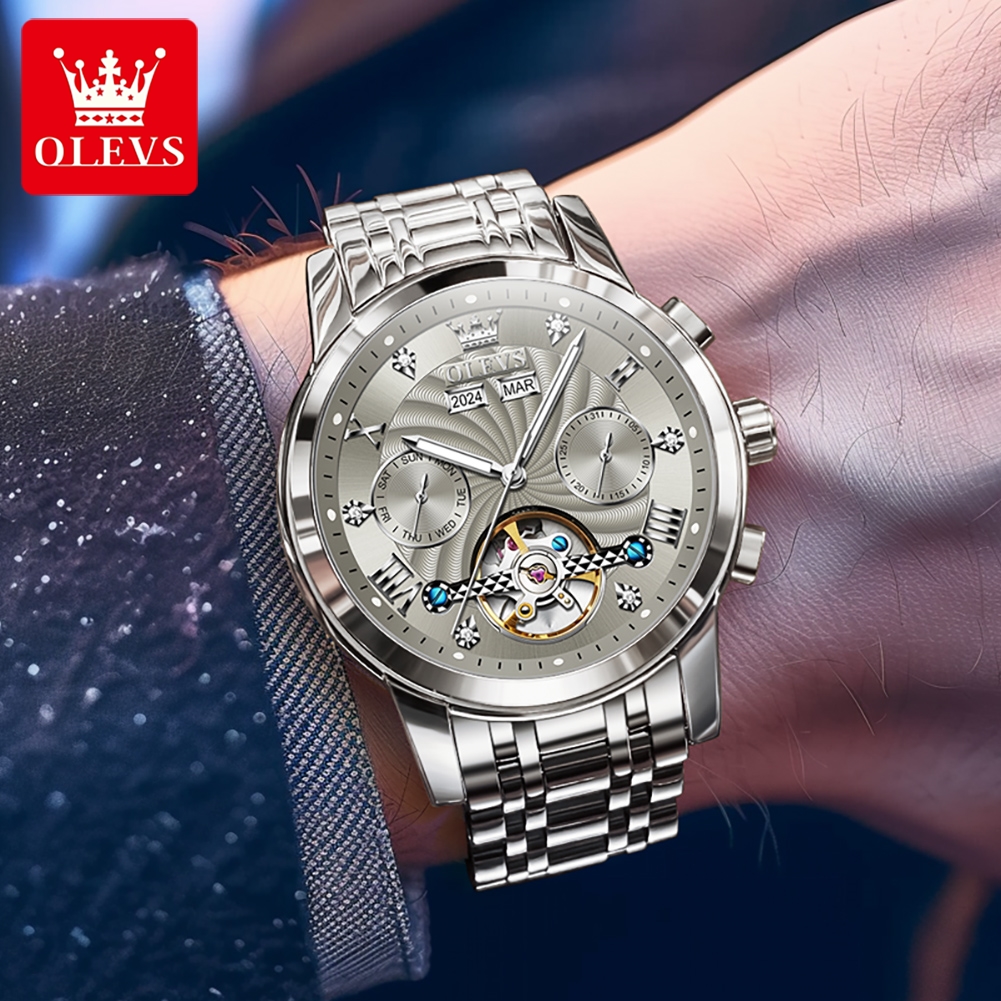 OLEVS 7088 Jam Tangan Pria Jam - Luxury Watch Hd ulasan dan harga