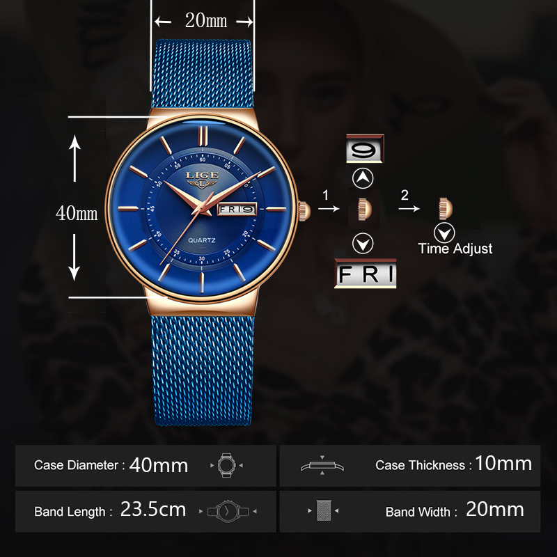 Jam Tangan Wanita LIGE Jam Tan - Luxury Watch Top 10 ulasan dan harga
