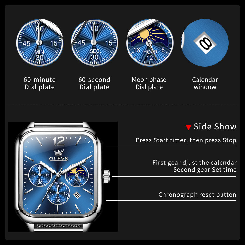OLEVS 9914 Jam Tangan Pria Ber - Luxury Watch Top 10 ulasan dan harga