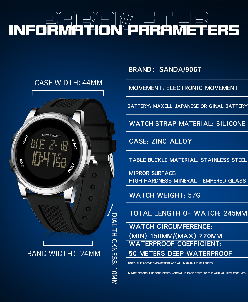 SANDA jam tangan Digital pria, - Luxury Watch Top 10 ulasan dan harga