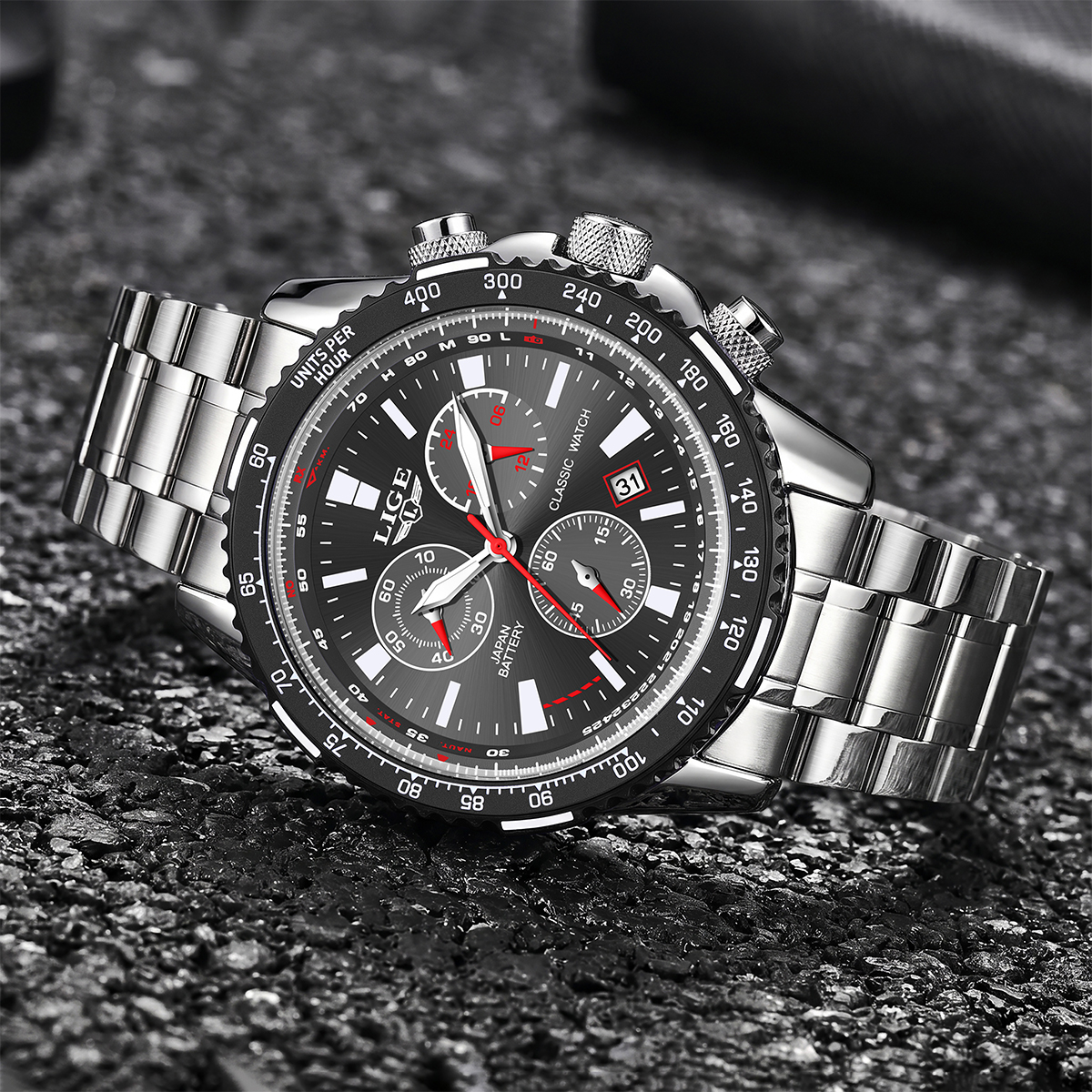 LIGE Jam Tangan Chronograph Ku - Luxury Watch Top 10 ulasan dan harga