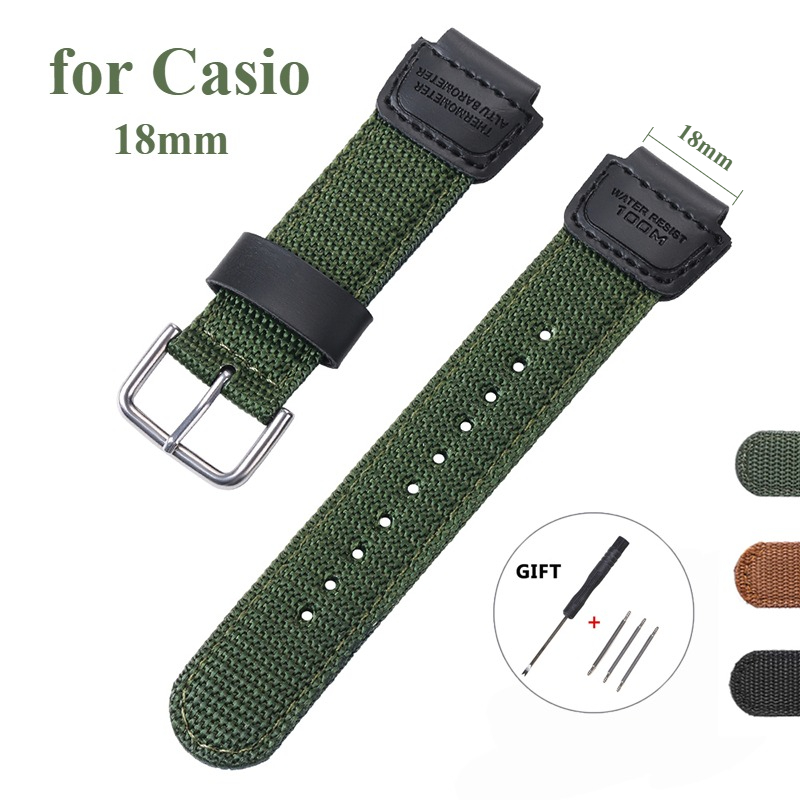 Tali Jam Nilon 18Mm Sabuk Gela - Luxury Watch Casio ulasan dan harga