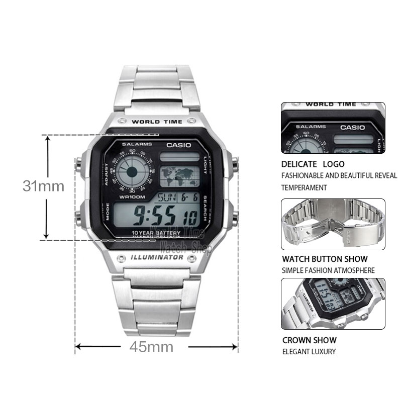 Casio jam tangan pria, arloji  - Luxury Watch Casio ulasan dan harga