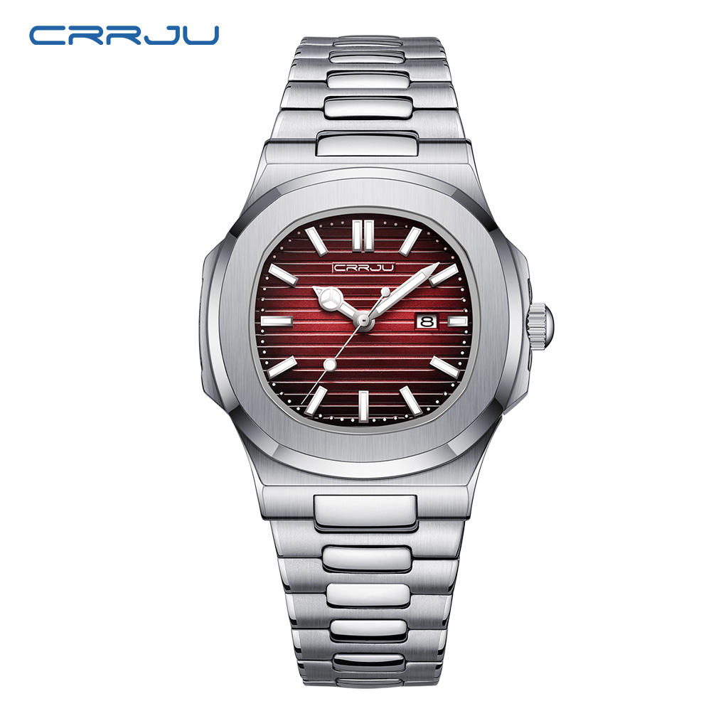 CRRJU Jam Tangan Pria Bermerek - Luxury Watch Top 10 ulasan dan harga