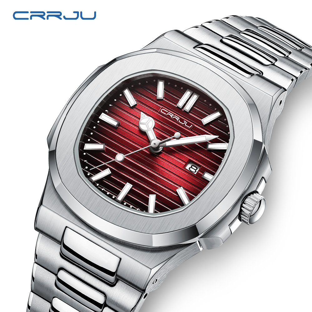 CRRJU Jam Tangan Pria Bermerek - Luxury Watch Top 10 ulasan dan harga