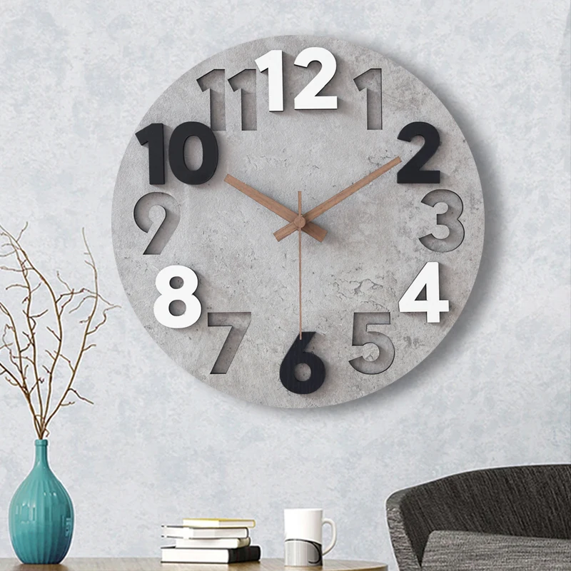 Modern 3d Jam Dinding Kayu Clo - Luxury Watch Europe ulasan dan harga