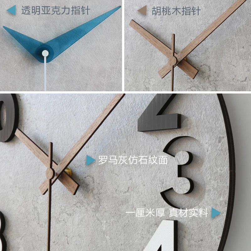 Modern 3d Jam Dinding Kayu Clo - Luxury Watch Europe ulasan dan harga