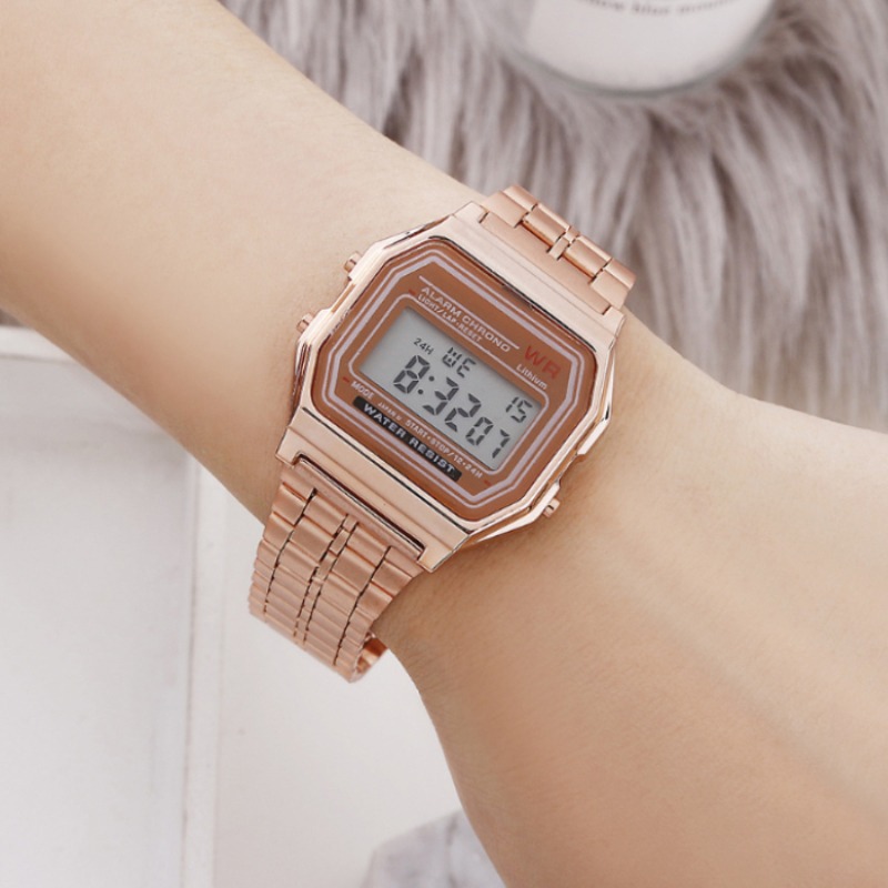 F91W jam tangan tali baja Pria - Luxury Watch Life ulasan dan harga