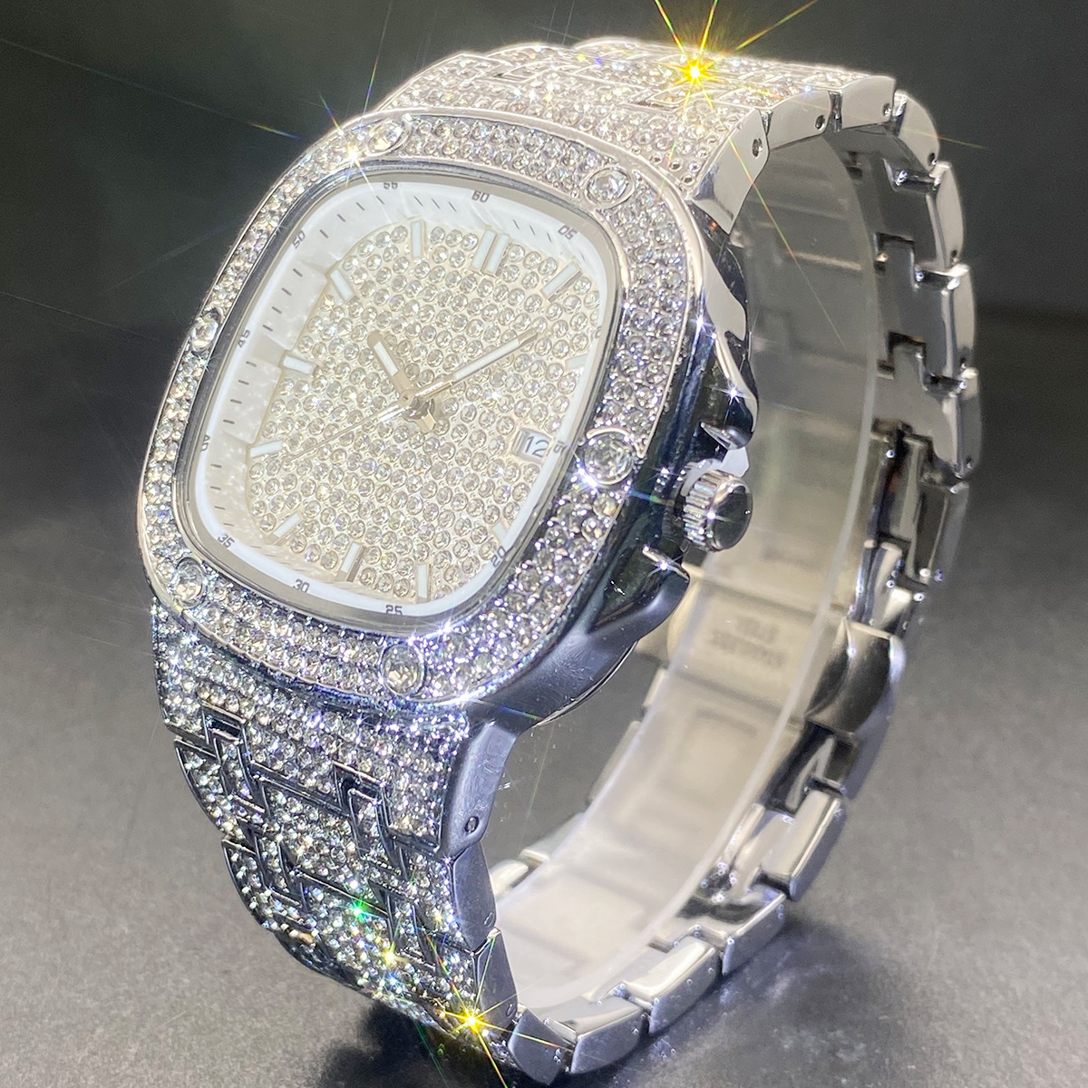 Jam Tangan Persegi untuk Pria  - Luxury Watch Gold ulasan dan harga