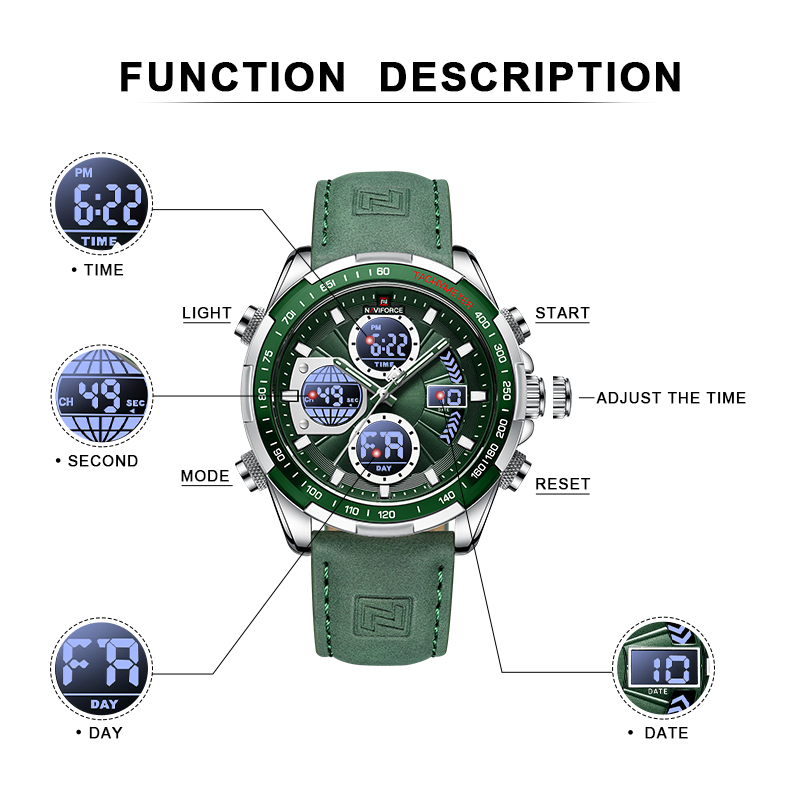 NAVIFORCE jam tangan olahraga  - Field Watch Military ulasan dan harga