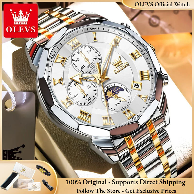 Jam Tangan Pria OLEVS 3675 Ori - Luxury Watch Hd ulasan dan harga