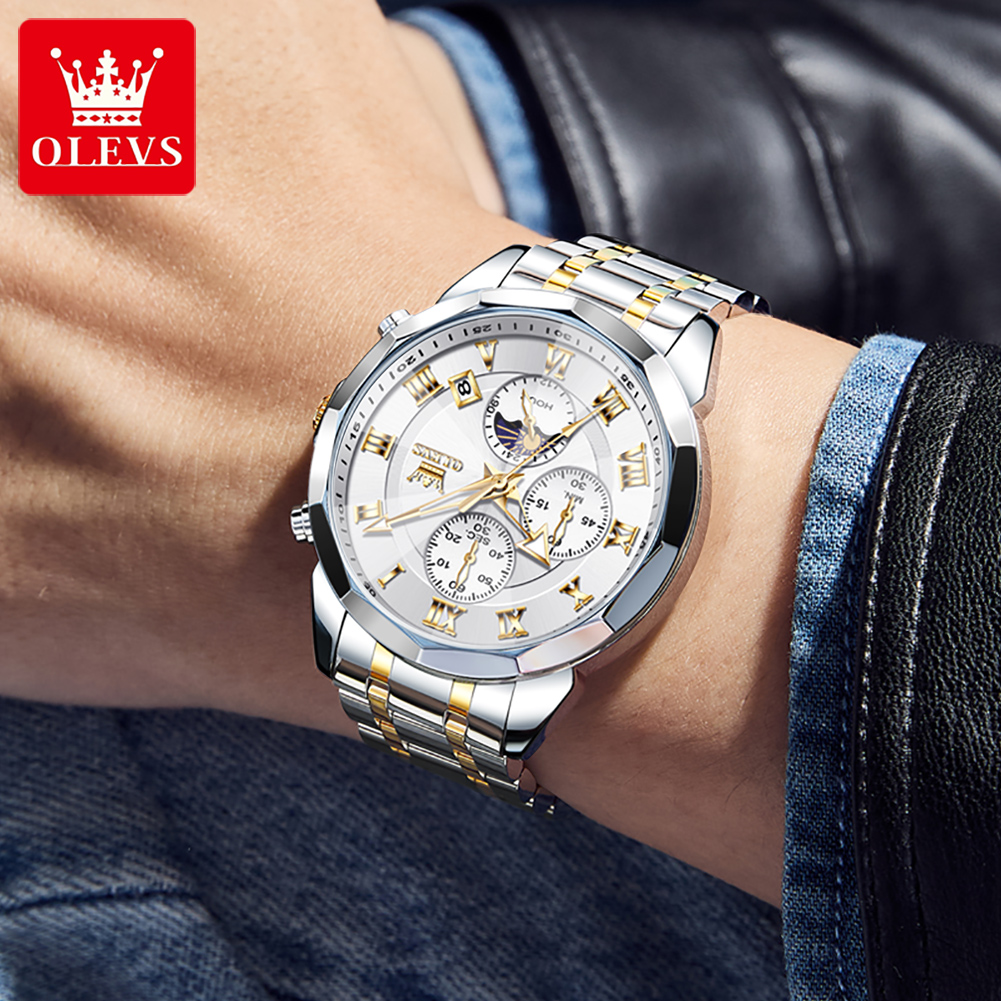 Jam Tangan Pria OLEVS 3675 Ori - Luxury Watch Hd ulasan dan harga