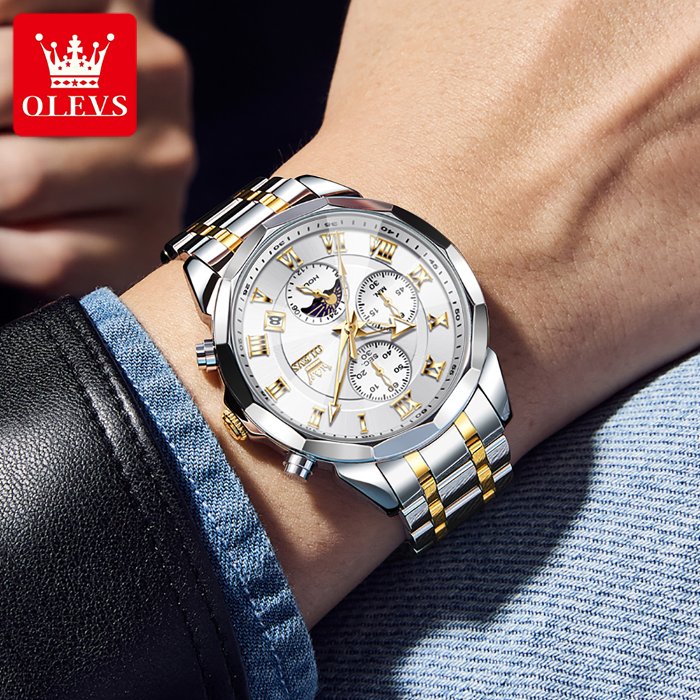 Jam Tangan Pria OLEVS 3675 Ori - Luxury Watch Hd ulasan dan harga