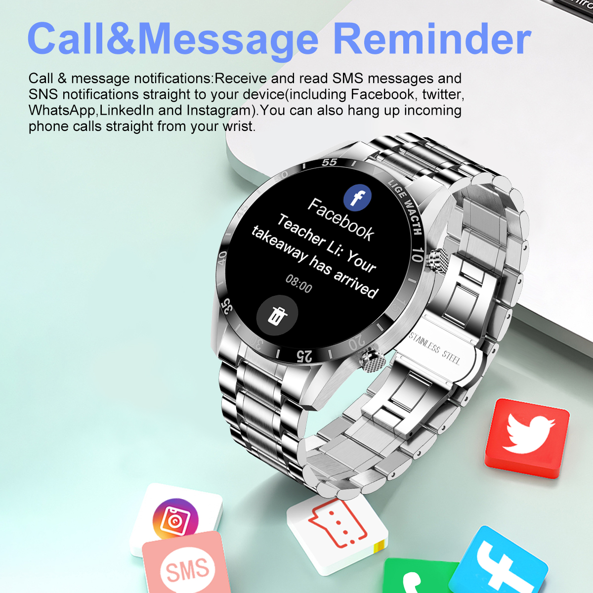 Jam Tangan Pintar LIGE Fashion - Luxury Watch Hd ulasan dan harga